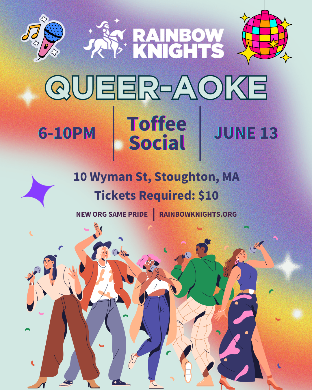 Queer-aoke 2026 event poster